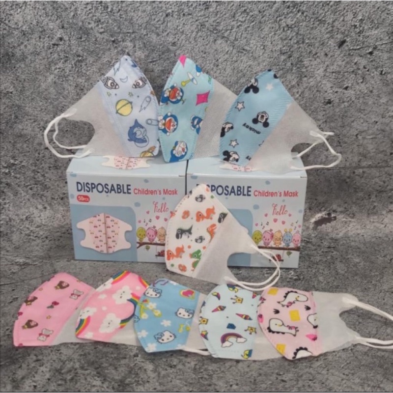 Masker duckbill anak Y&B care isi 50 karakter MIX