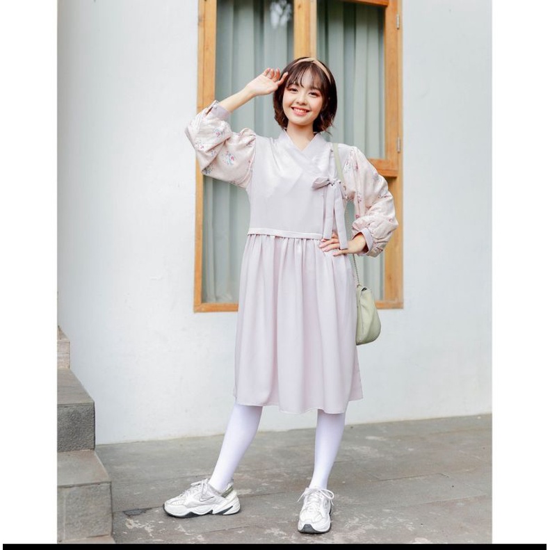 Hanbok tunik Aeri creamy latte/baju korea/dress korea/korean style