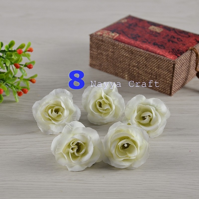 Kepala bunga mawar peony kelopak bunga artificial kecil hiasan dekorasi mahar craft-8