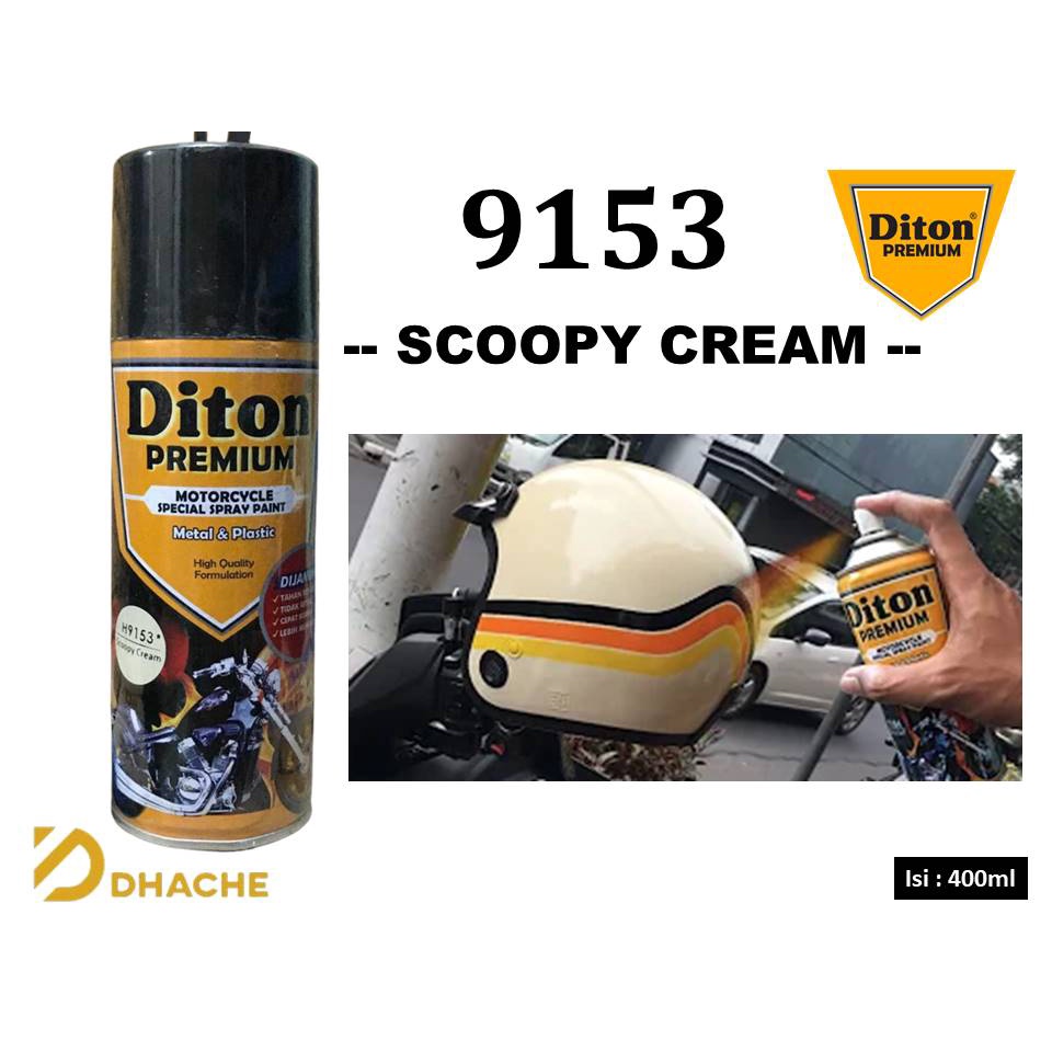 Cat Pilox Diton Premium SCOOPY CREAM 9153 400cc krem krim sepeda motor mobil pilok pylox pylok