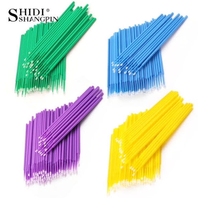 100PCS DISPOSABLE MICROBUD MICRO BUDS EYELASH EXTENSION STIK MICRO LEPAS EYELASH EXTENSION REMOVER