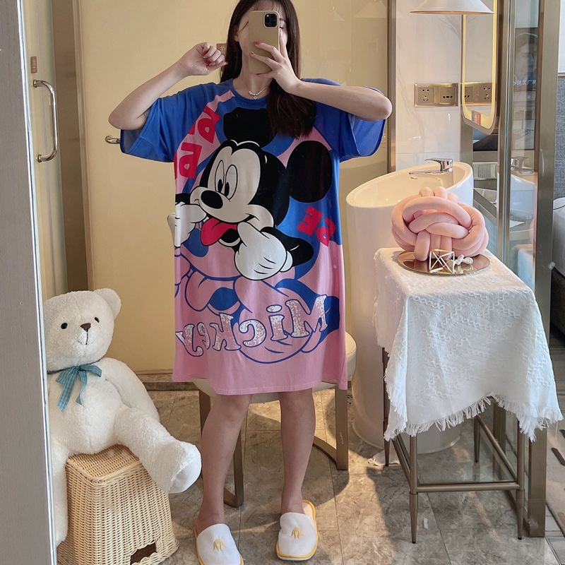 TELLY ➡️ 318 Baju Tidur Import Wanita Motif Kartun Imut Freesize Muat Sampai XXXL