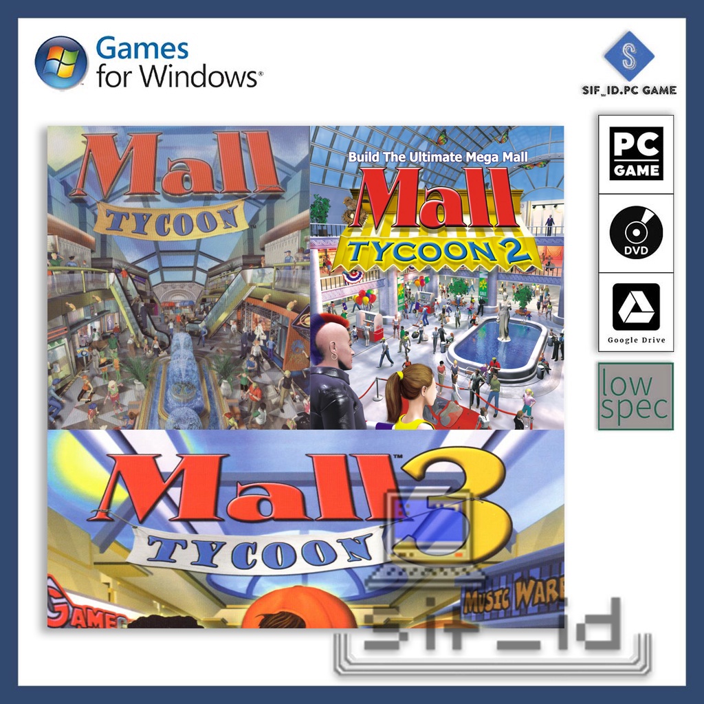 Mall Tycoon 1 - Mall Tycoon 2 - Mall Tycoon 3 - PC Laptop Games