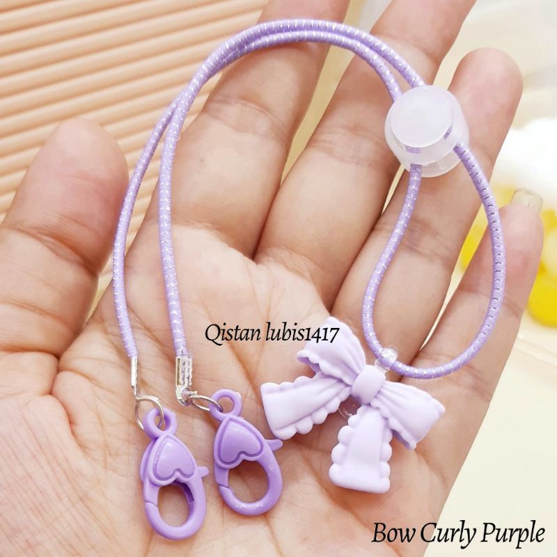 Strap Masker Bow Curly Series