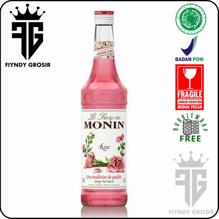

ROSE SYRUP 700ml merk MONIN /Sirup/Cafe/ Monin/Kedai/Kopi