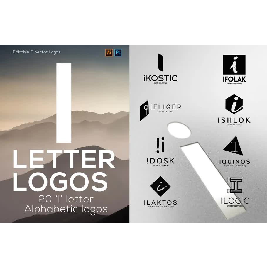 520 A To Z Logos Bundle - Photoshop &amp; Illustrator