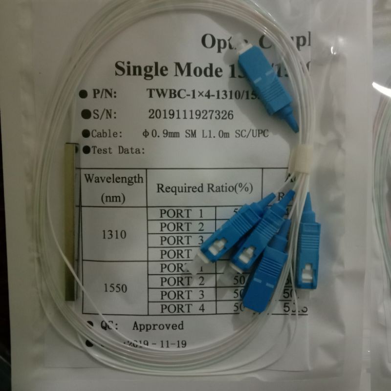 passive spliter/spliter FO/passive spliter plc 1:4 sc upc