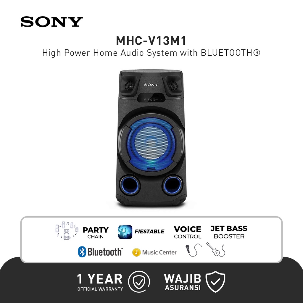 Sony Karaoke Bluetooth Speaker Hifi High Power Audio System MHC-V13