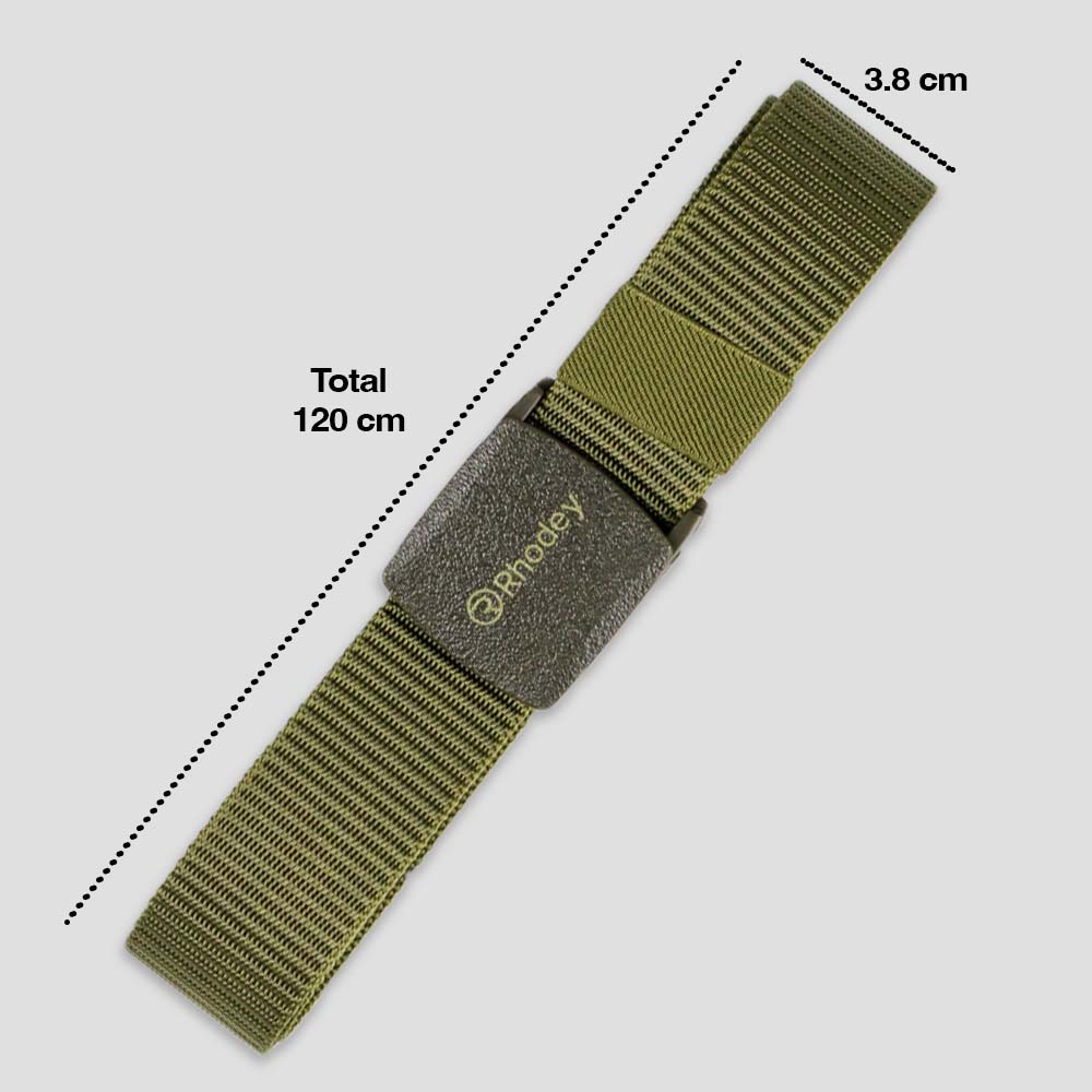 Gesper Rhodey Non-Metal Anti Xray` Tactical Webbing Belt` Sabuk Canvas` Ikat Pinggang Outdoor