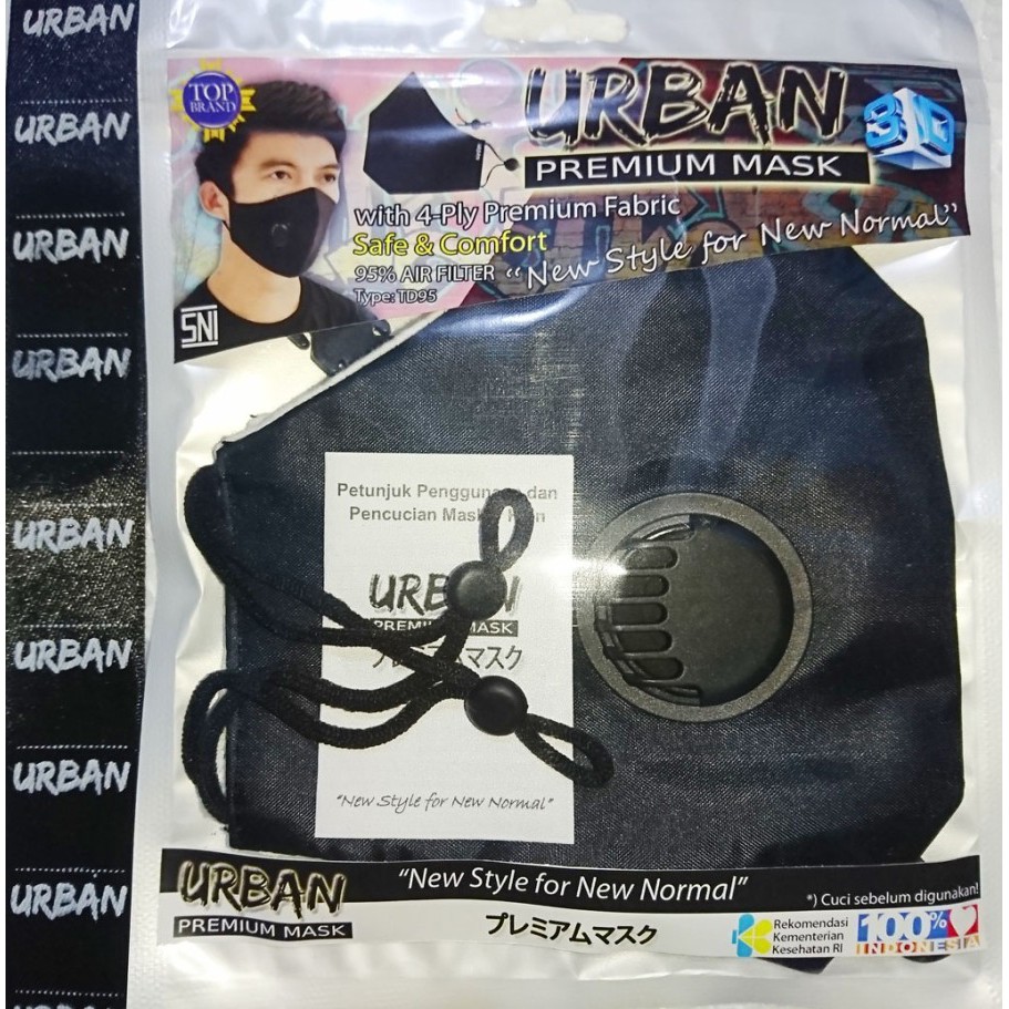 URBAN 3D PREMIUM MASK Masker Kain 4 Lapis Premium