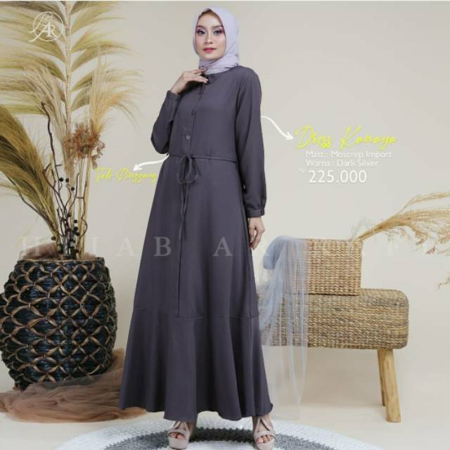 Dress Kanaya ori Ar-Rafi, gamis cantik arrafi