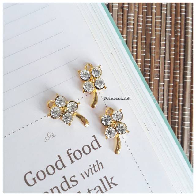 CE02 - Charm emas - charm bunga - per 1 pcs