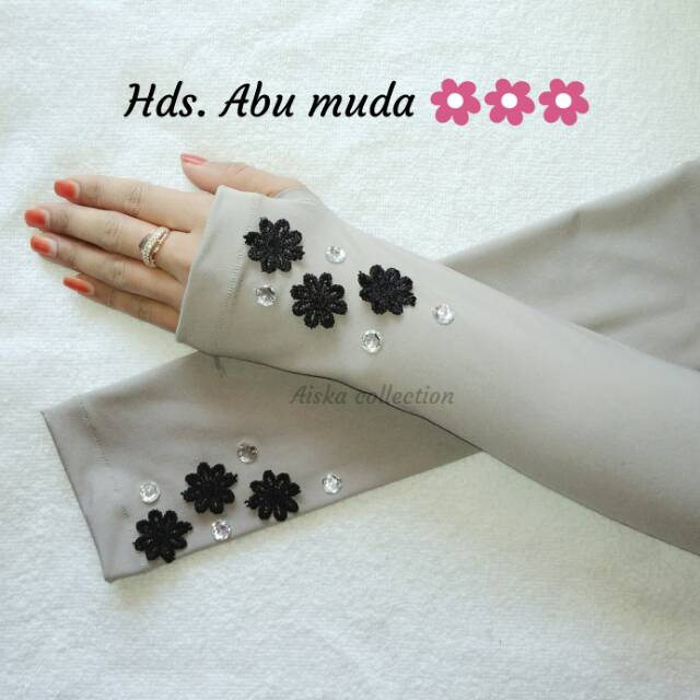 Handsock Jempol FLOWERS HTM BATU/ Handsock Jempol Wanita / Handsock muslim  Murah / Grosir Handsock