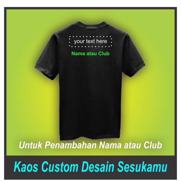 Penambahan Nama atau Club Custom Kaos Tenis Meja Pingpong