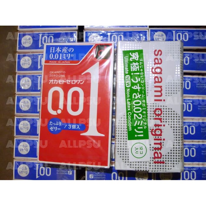 Sagami Original 002 0.02 Okamoto Zero 001 0.01 Plenty Jelly Bundling
