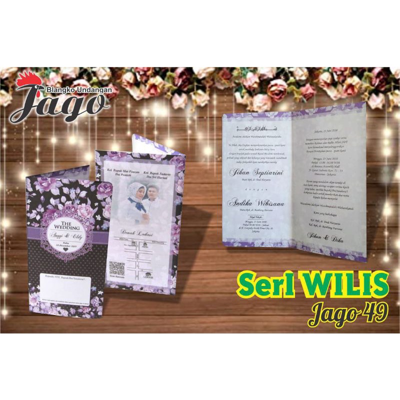 

Undangan Pernikahan Simple Elagan dan Murah Seri Jago 49