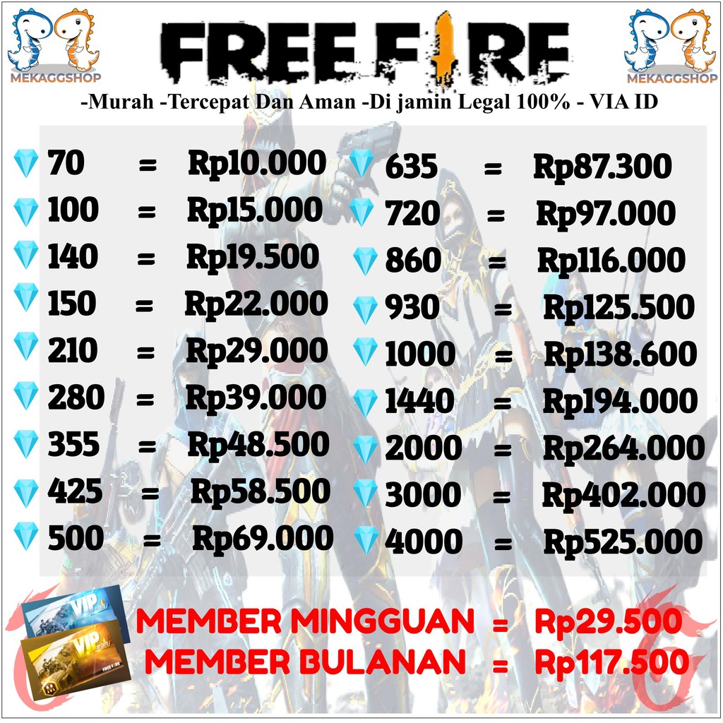 DM FF MURAH TOP UP / TOPUP DIAMON FREE FIRE FF MURAH CEPAT ...