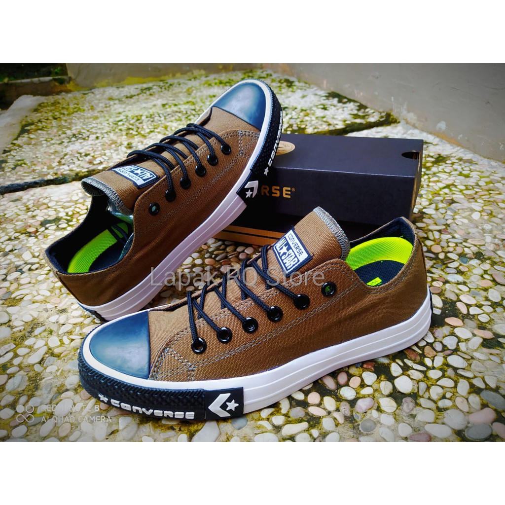 Sepatu Sneakers Converse Allstar Voxing limited 2022Sepatu Sneakers Terbaru Converse  Chuck Taylor ll low pendek army black ox Coklat