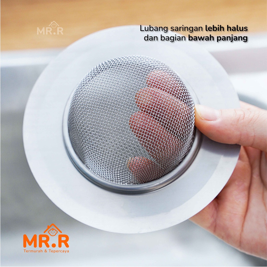 Saringan Wastafel Cuci Piring Stainless Jala Saringan Afur Bak Cuci Gelas Sink Strainer Filter Air