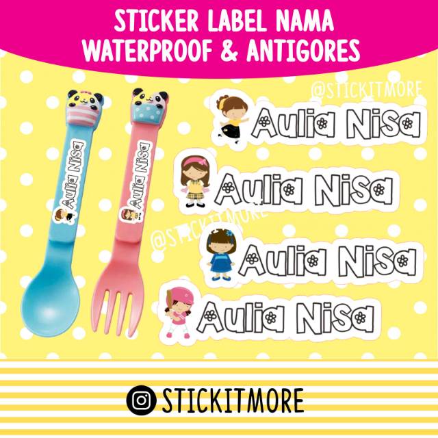 

Sticker Label Nama Waterproof Juna Girl