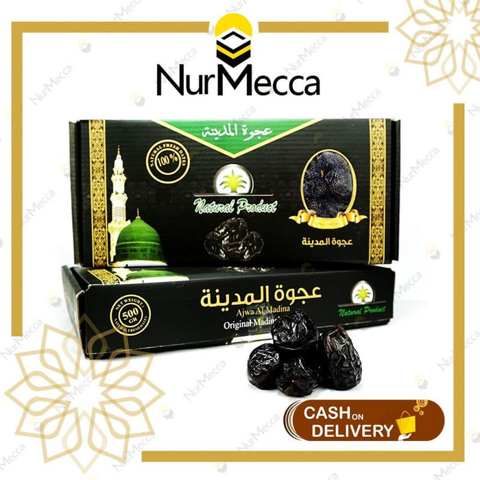 

Kurma Ajwa legit qurma manis asli premium lembut Y8D1 murah super 500gr Madinah NATURAL PRODUK