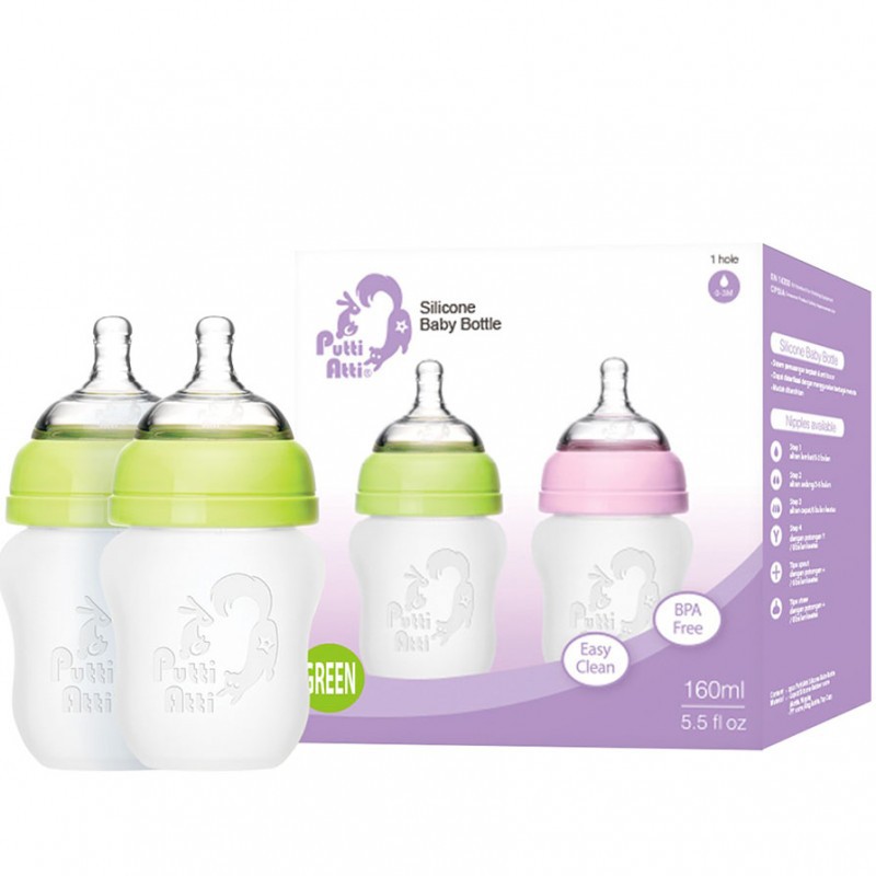 Putti Atti Silicone Baby Bottle 160ml Twin