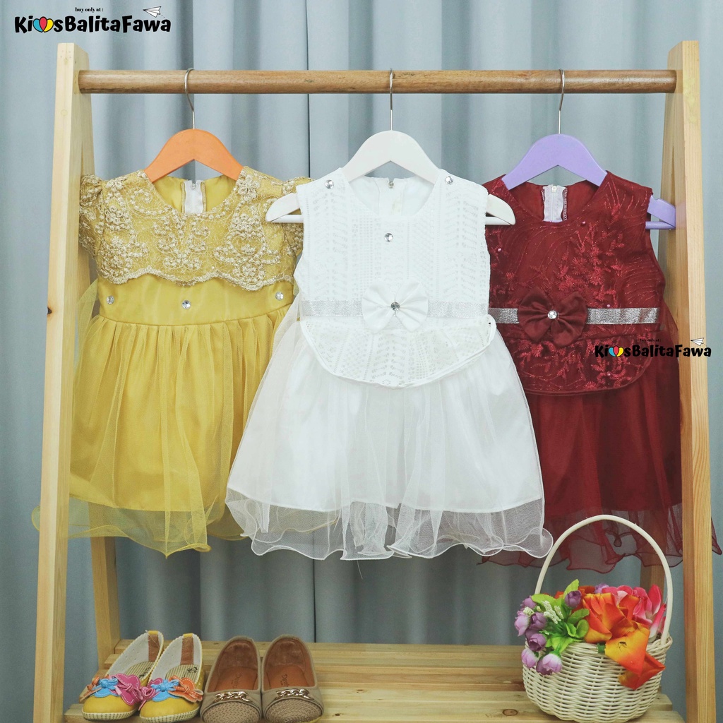 Gaun Bella Uk 2-3 tahun / Dress  Branded Import Balita Perempuan Murah Baju Anak Cewek Gaun Pesta