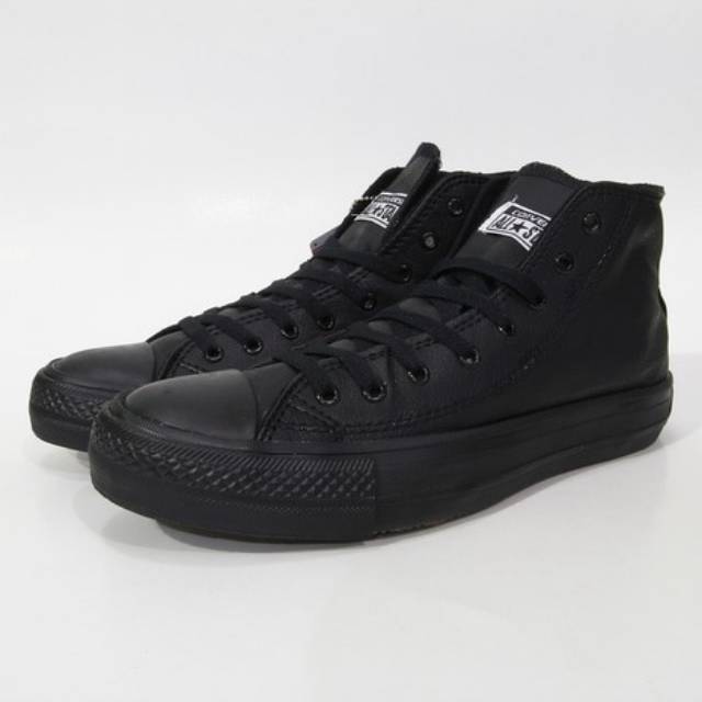 Sepatu Converse All Star Full Black Leather Original Edition