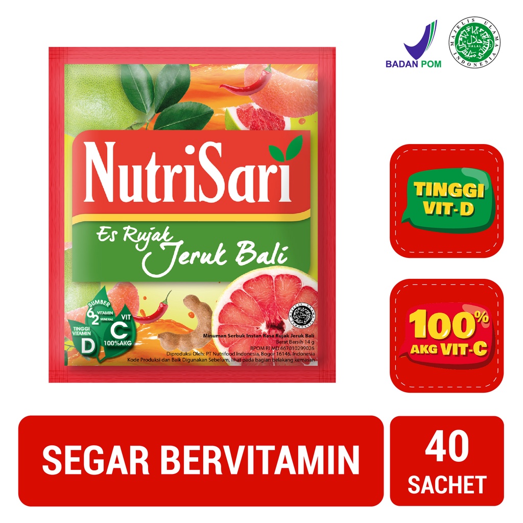 

NutriSari Es Rujak Jeruk Bali - Minuman Buah Vitamin C Vitamin D