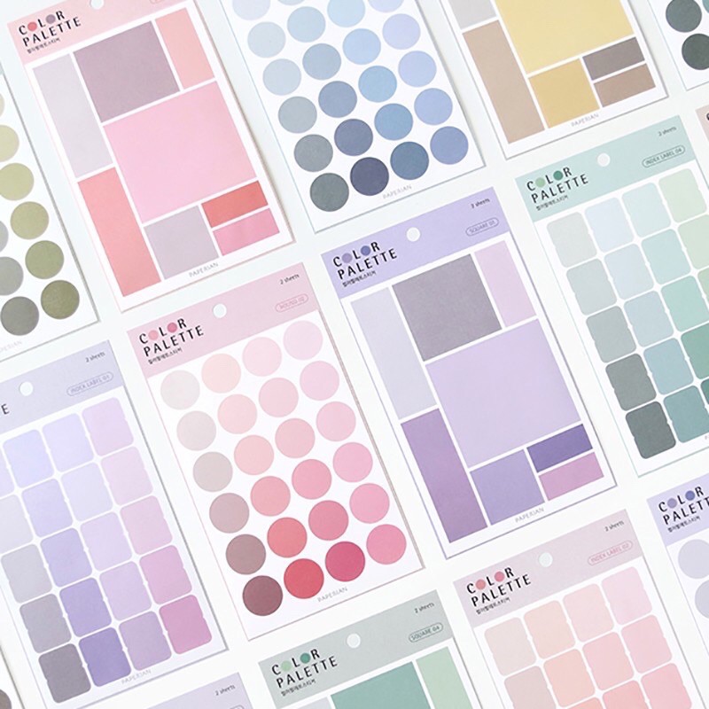 

Color Pallete Sticker Set