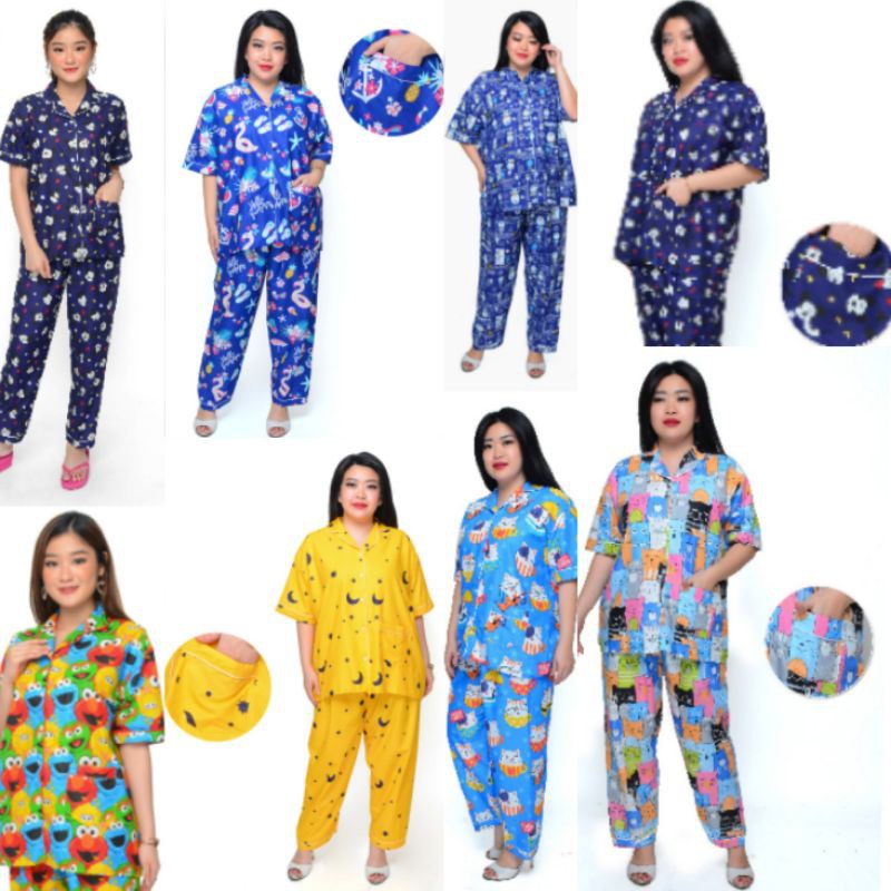 BAJU TIDUR DEWASA/PIYAMA KATUN JEPANG KARAKTER/PAJAMAS SET