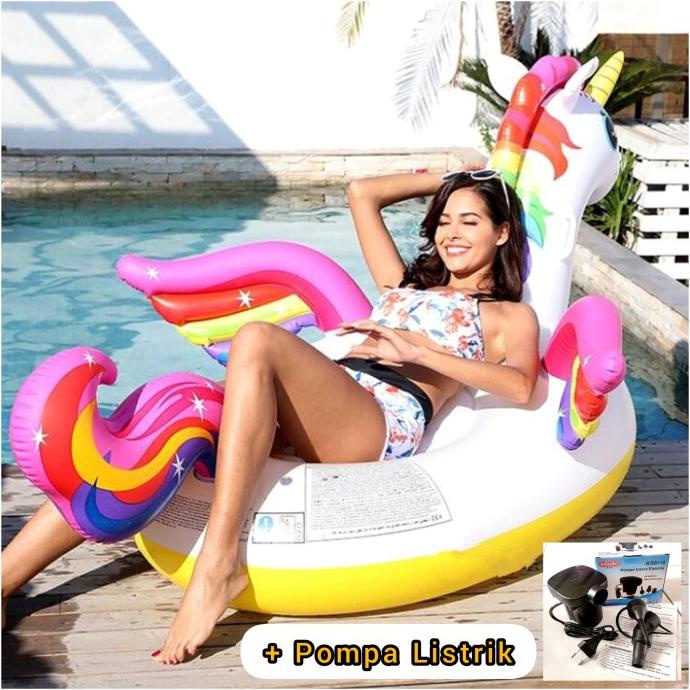 Pelampung Renang Anak Intex Unicorn Ride-On /Ban Renang Besar Karakter