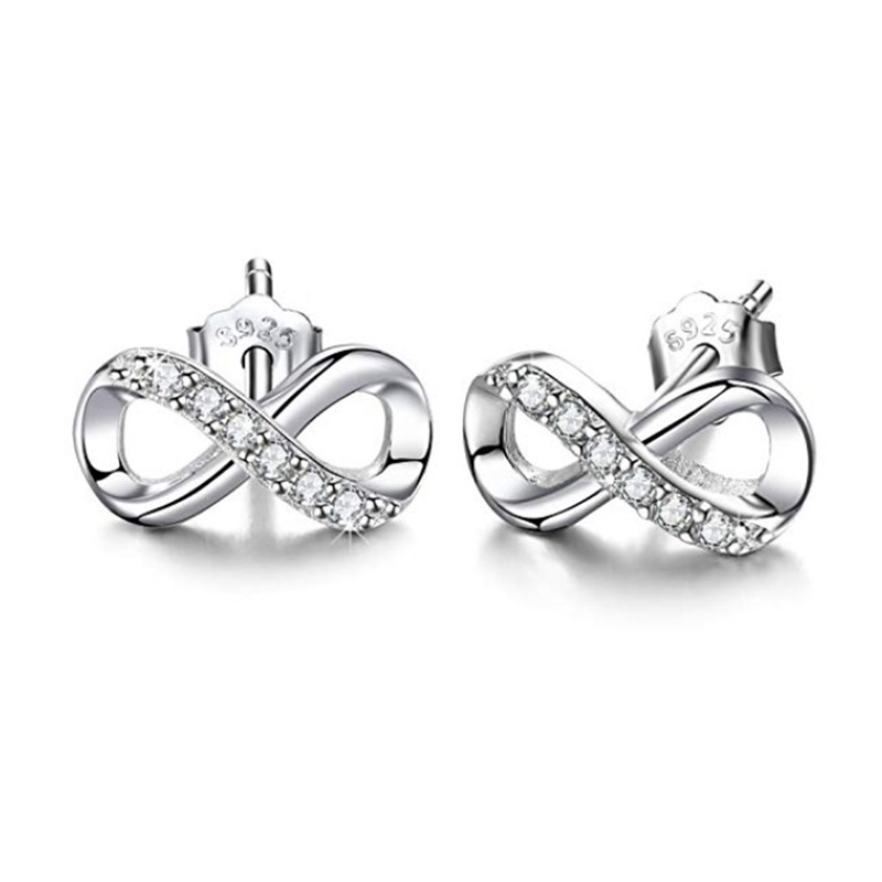 Anting Tusuk Gantung Bahan Sterling Silver 925 Desain Pita Hias Zirconmutiara Gaya Koreasimple Untuk Wanita