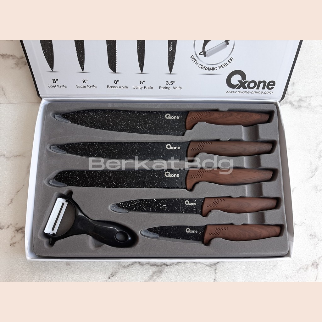 BLACK MARBLE KNIFE SET OXONE OX-605