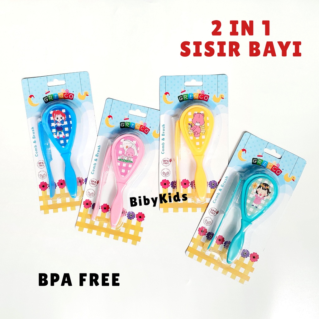 2 in 1 Sisir Bayi Baru Lahir Lembut Murah Set Perlengkapan Mandi Baby Perawatan Newborn Travelling