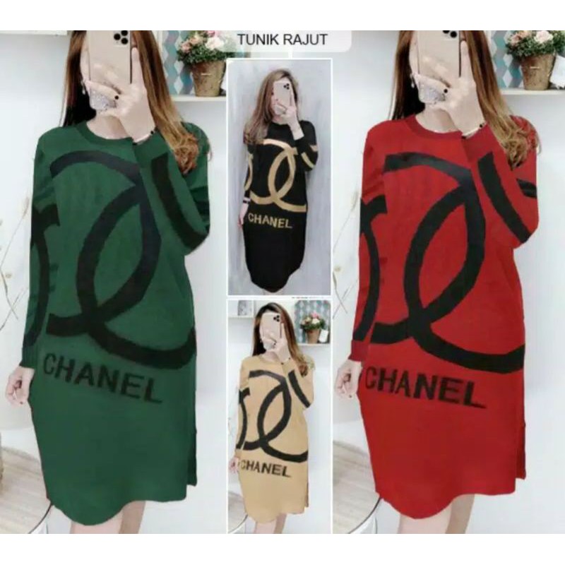TUNIK CHANEL RAJUT PREMIUM IMPORT