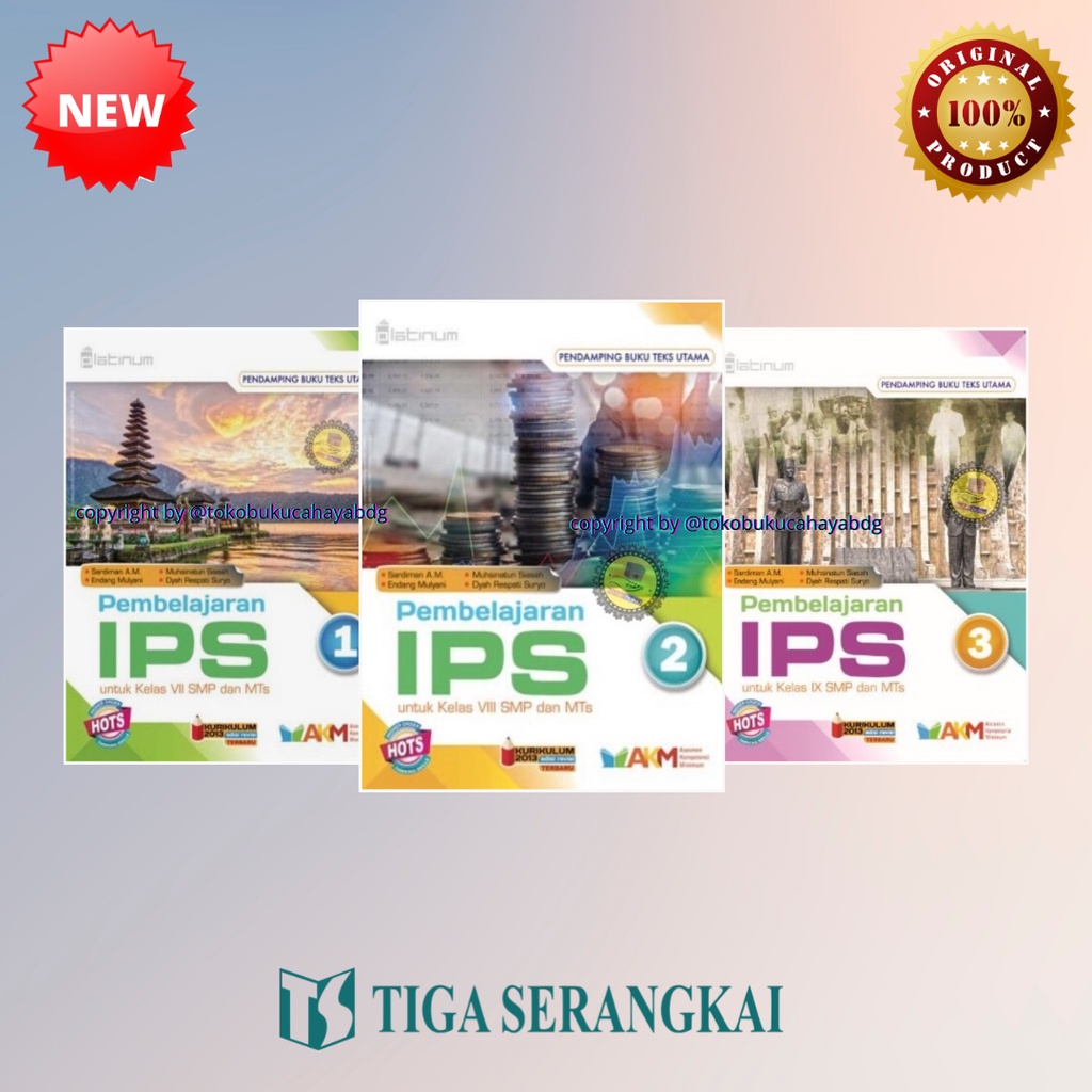 Jual Buku IPS SMP Kelas 7 8 9 Platinum K13 Tiga Serangkai ORIGINAL BARU