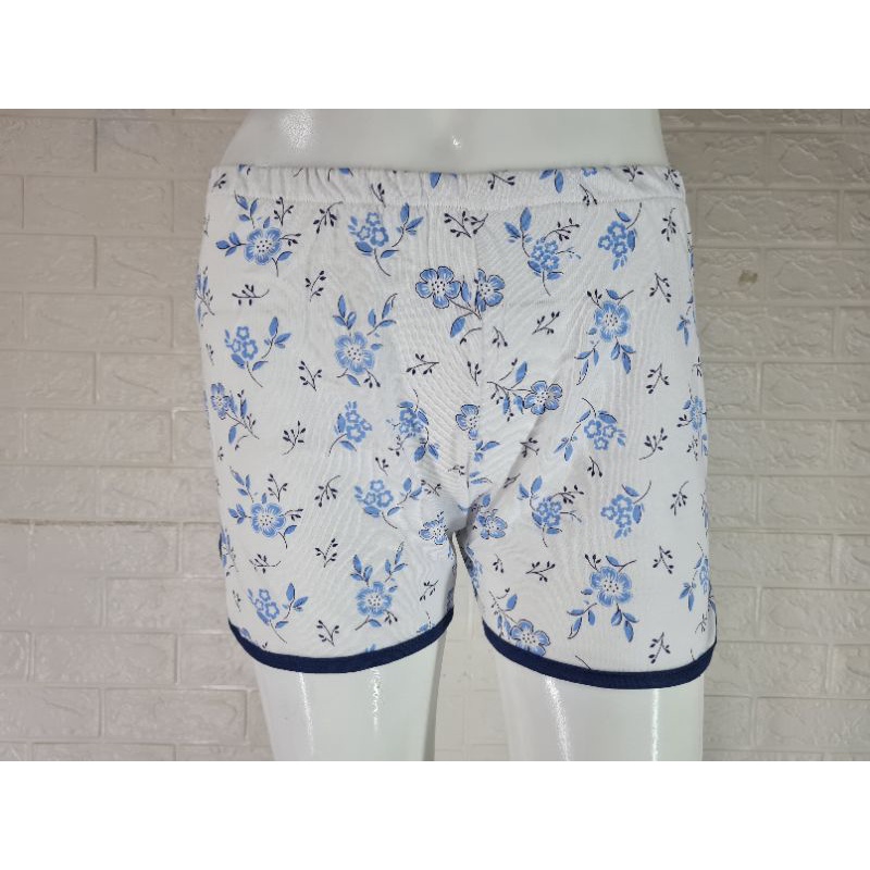 Summer Pants Celana Pendek Wanita - Blue Flower Fit to S