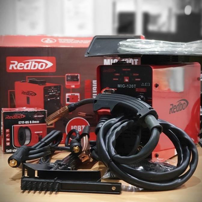 LAS MIG MESIN LAS MIG REDBO 120T + KAWAT FLUX 1 KG CO2 TANPA GAS