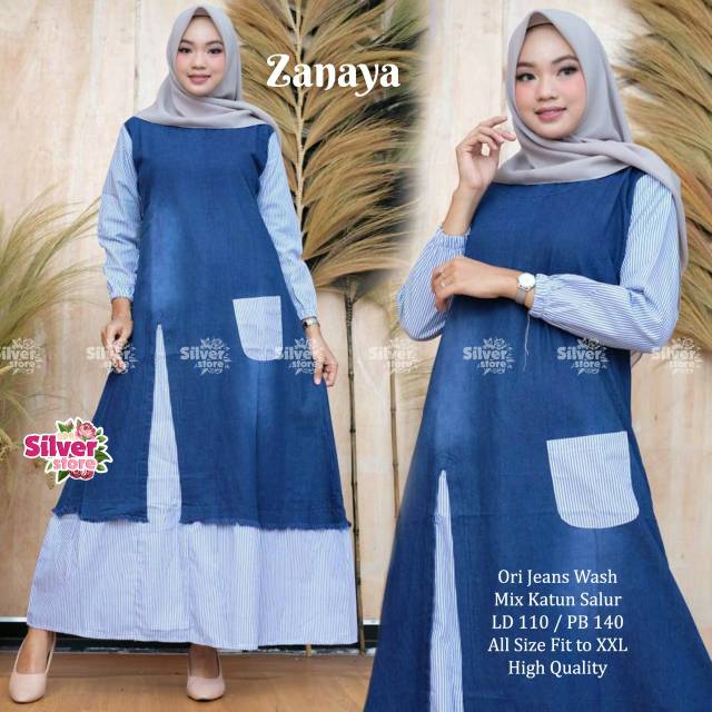 Gamis jeans wash