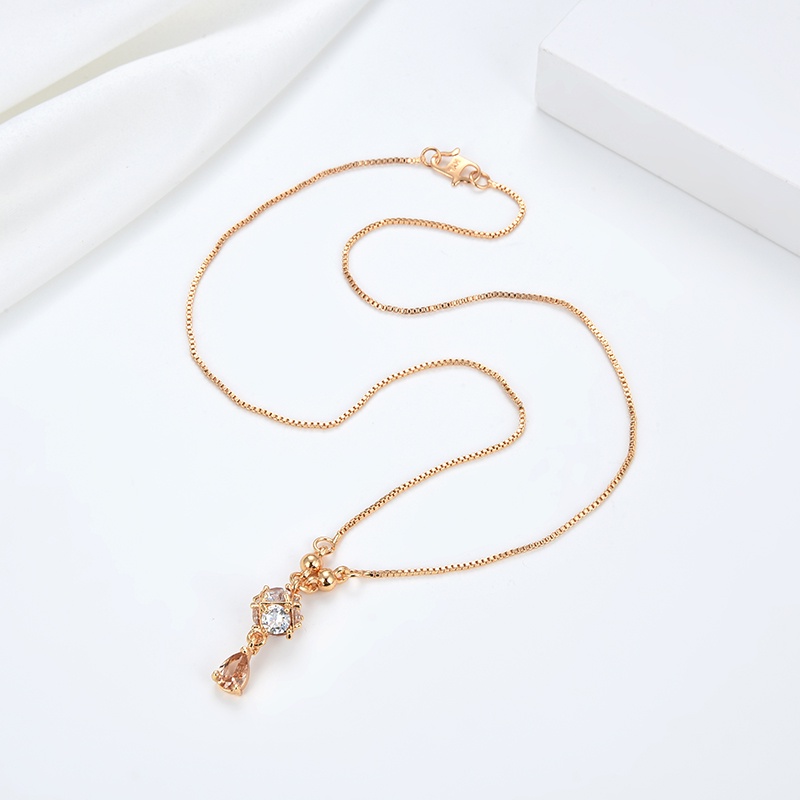 kalung titanium wanita emas muda model korea murah anti karat panjang asli silver nama selamanya 96n