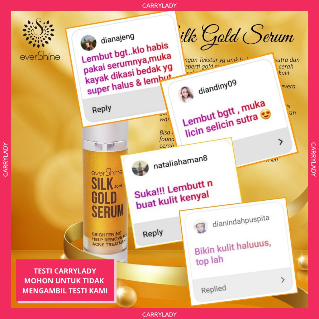 EVERSHINE SILK GOLD SERUM / ANTI AGING ANTI ACNE / PRIMER WAJAH