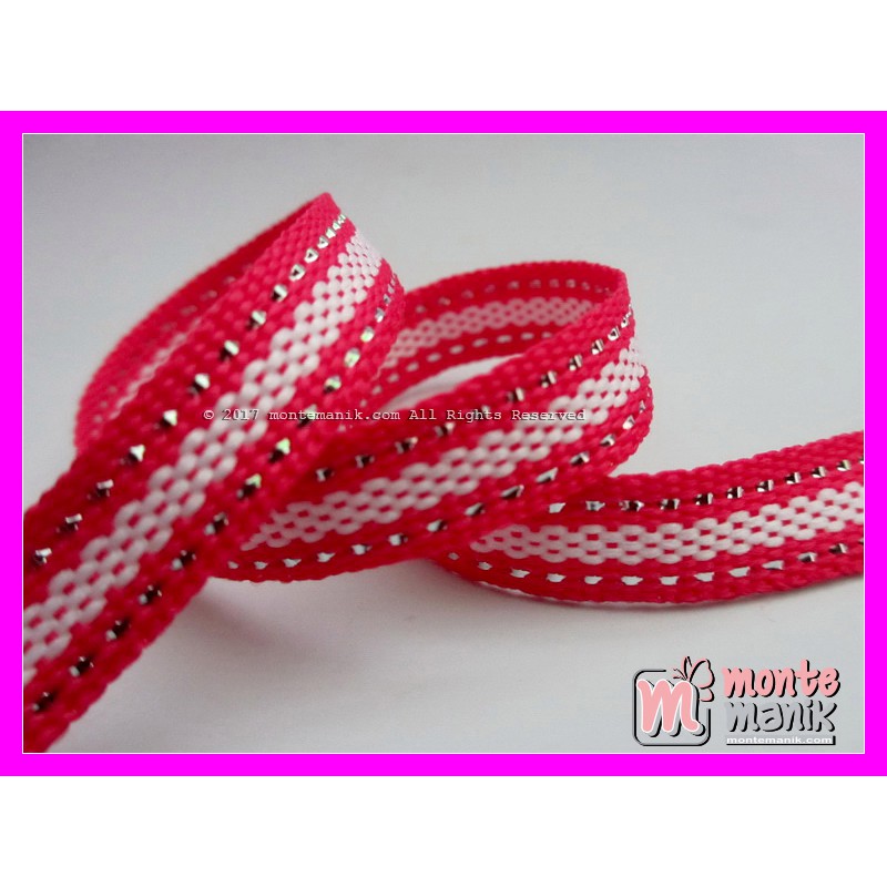 

Pita Woven Variasi Stripes Hot Pink 1 cm (PITA-189) Toko Art And Craft