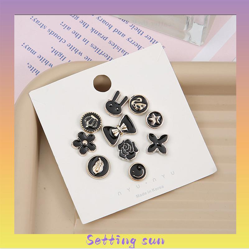 5 / 10PCS Bros Pin Wanita Model Invisible Tanpa Kancing Dapat Dilepas Untuk Pakaian / Sweater TN