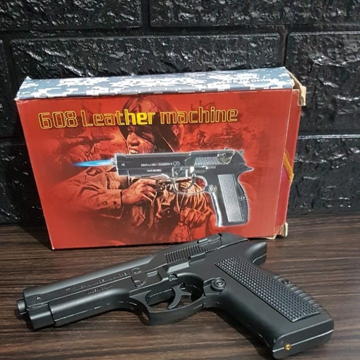 Korek Model Pistol Baretta-M9 Steel Korek Gas Unik