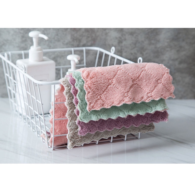 Kain Lap Dapur Microfiber Original multifungsi untuk Lap Meja piring anti minyak 2 sisi lembut halus tebal kitchen towel