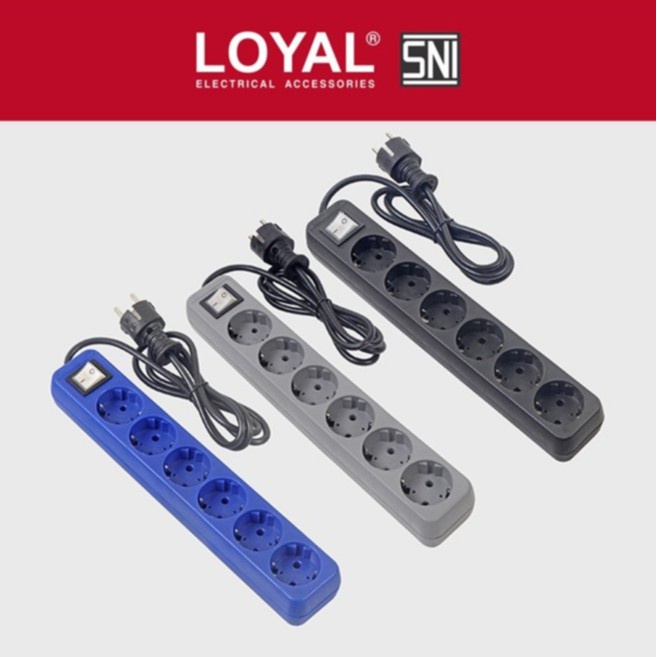 Loyal Osaka Terminal Stop kontak 6 lb plus Kabel 3 Meter LY 210 SNI