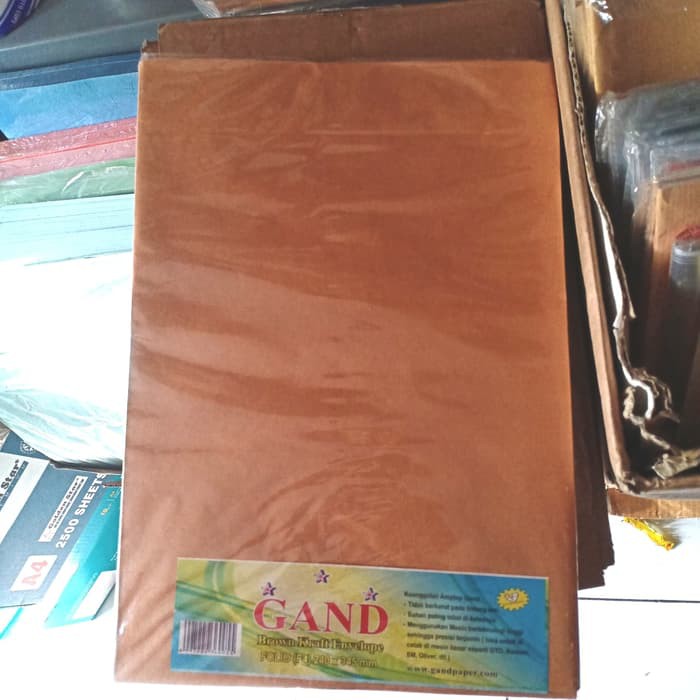 

Amplop Coklat Folio GAND polos 100pcs