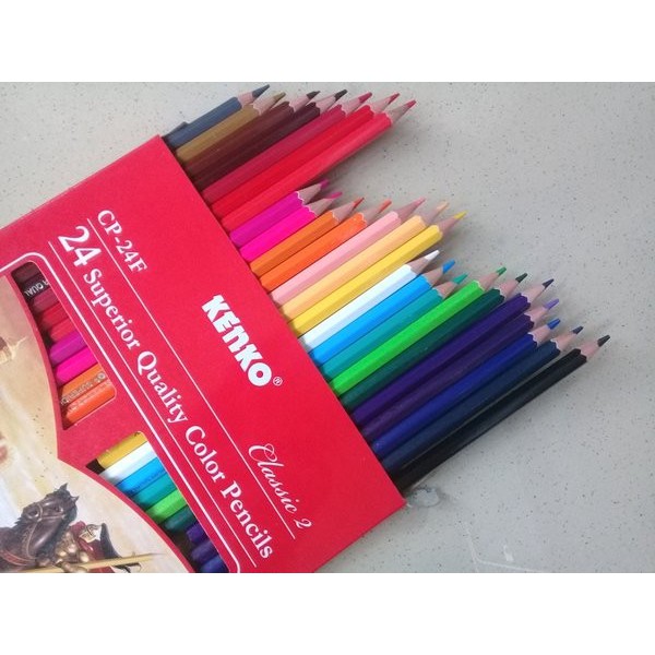 

Pensil Warna 24 Superior Quality Color Pencils Classic Kenko