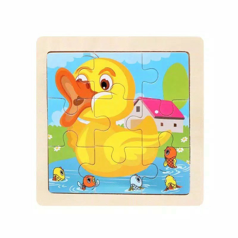 MINI WOODEN PUZZLE Anak Puzzle Kayu jigsaw puzzle Kubus Mainan Edukasi